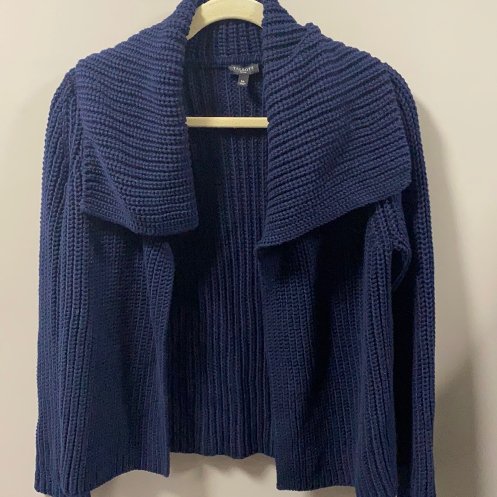 Talbots Chunky Navy Cardigan